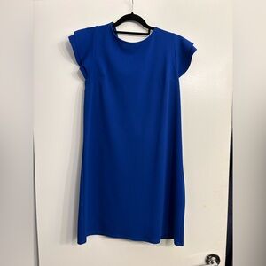 Classic Cap-Sleeve Shift Dress - Royal Blue